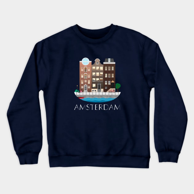 Amsterdam Crewneck Sweatshirt by Dennson Creative